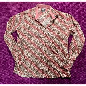Barabas Men's Shirt Button Down Pink Tan Brown XXL